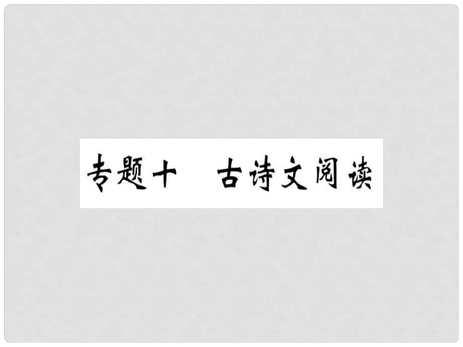 八年级语文上册 专题十 古诗文阅读习题课件 新人教版_第1页