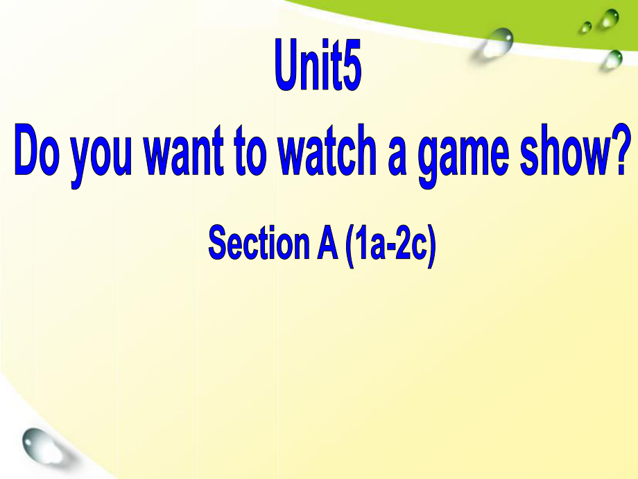新版八年级Unit5SectionA(1a-2c)精美课件_第1页