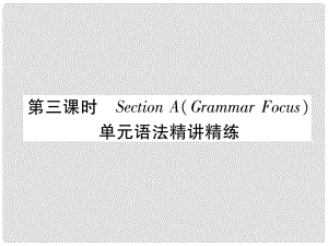 九年級(jí)英語全冊(cè) Unit 4 I uesd to be afraid do the dark（第3課時(shí)）Section A（Grammar Focus）習(xí)題課件 （新版）人教新目標(biāo)版