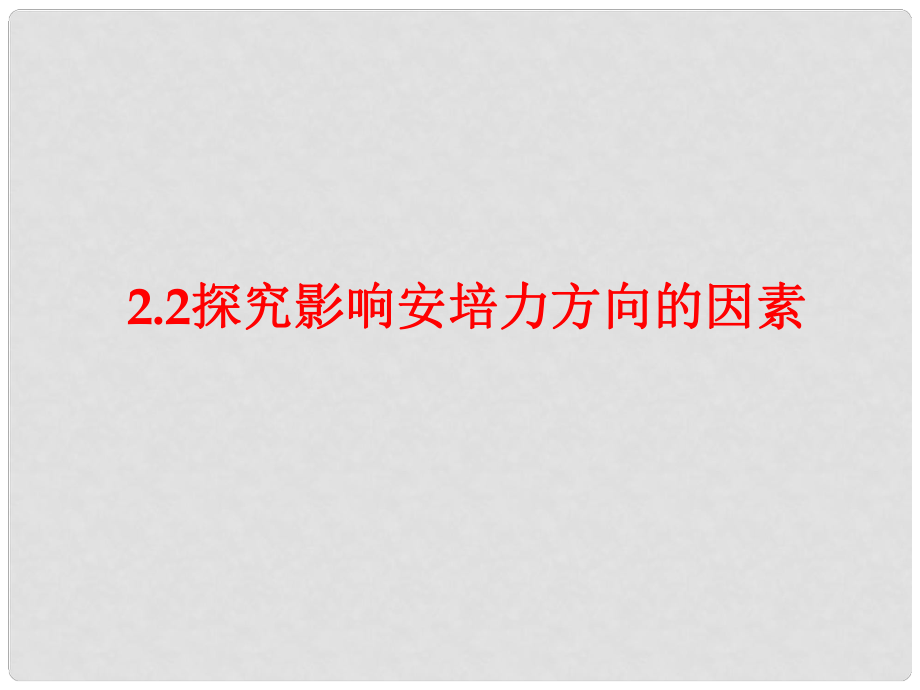 陕西省定边县高中物理 第2章 打开电磁联系的大门 2.2 安培力与磁感应强度课件 沪科版选修11_第1页