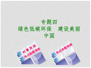 中考政治 專題四 綠色低碳環(huán)保 建設美麗中國復習課件