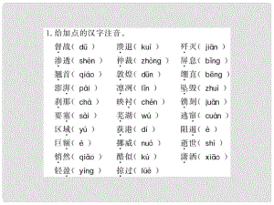 八年級語文上冊 第一單元基礎(chǔ)必刷題習(xí)題課件 新人教版