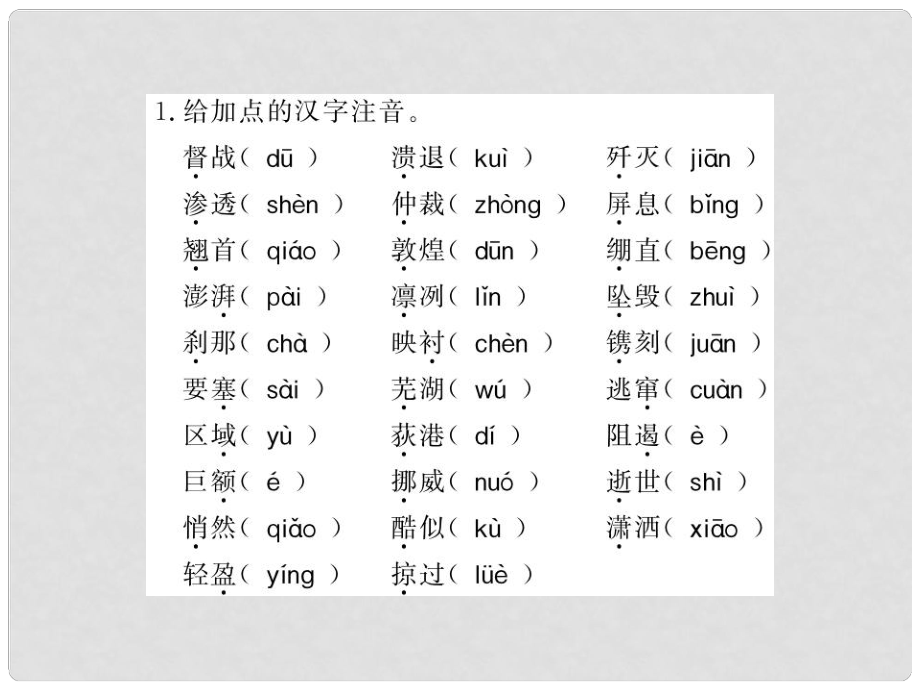 八年級(jí)語(yǔ)文上冊(cè) 第一單元基礎(chǔ)必刷題習(xí)題課件 新人教版_第1頁(yè)