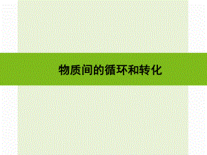 浙江省嘉興市秀洲區(qū)中考科學(xué)復(fù)習(xí) 物質(zhì)間的循環(huán)和轉(zhuǎn)化課件 浙教版