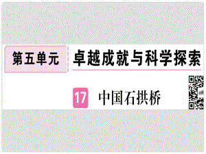 八年級(jí)語文上冊(cè) 第五單元 17 中國石拱橋習(xí)題課件 新人教版2