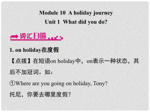 浙江省嘉興市秀洲區(qū)七年級(jí)英語(yǔ)下冊(cè) Module 10 A holiday journey Unit 1 What did you do課件 （新版）外研版