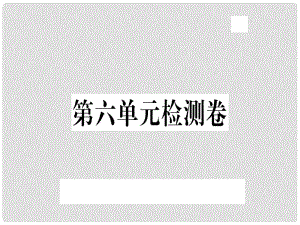 八年級(jí)語(yǔ)文上冊(cè) 第六單元檢測(cè)卷習(xí)題課件 新人教版1