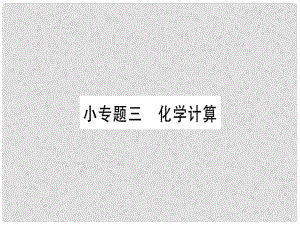 九年級化學(xué) 小專題3 化學(xué)計算習(xí)題課件 （新版）粵教版