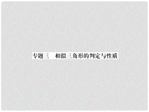 九年級(jí)數(shù)學(xué)上冊(cè) 專題3 相似三角形的判定與性質(zhì)課件 （新版）湘教版