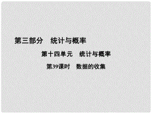 中考數(shù)學(xué)復(fù)習(xí) 第十四單元 統(tǒng)計與概率 第39課時 數(shù)據(jù)的收集課件