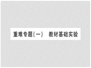 中考化學(xué)準(zhǔn)點(diǎn)備考復(fù)習(xí) 重難專題（1）教材基礎(chǔ)實(shí)驗(yàn)課件 新人教版