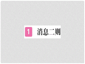 八年級語文上冊 第一單元 1 消息二則習題課件 新人教版2