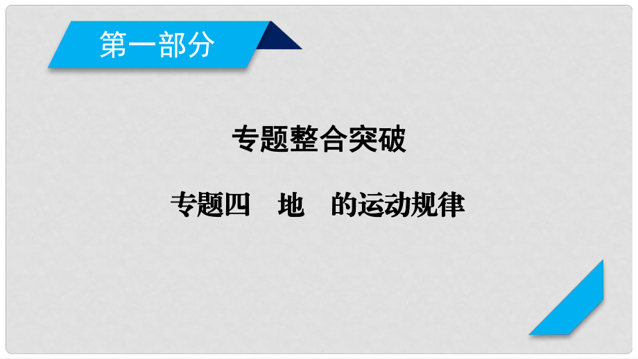 高考地理二輪復習 專題4 地殼的運動規(guī)律課件_第1頁