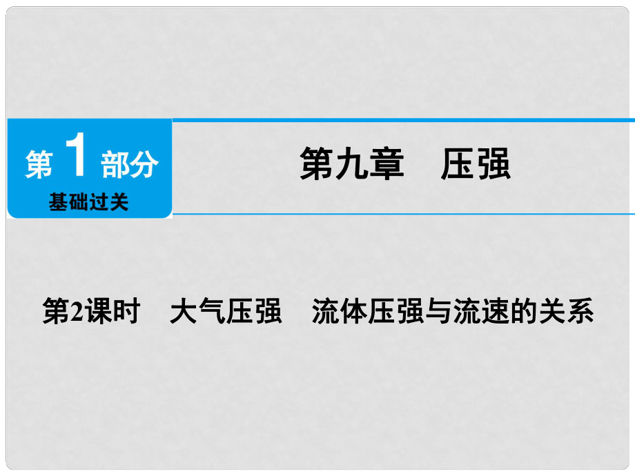 廣東省深圳市中考物理總復習 第九章 壓強第2課時課件_第1頁