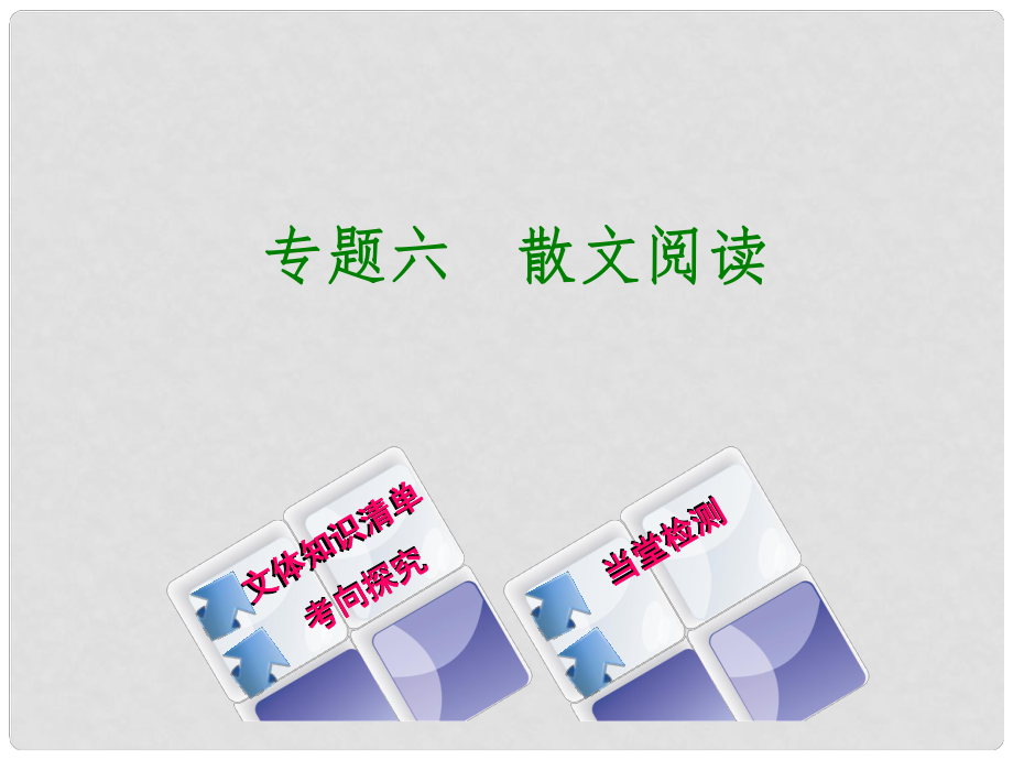 中考语文 第2篇 现代文阅读 一 文学类文本阅读 专题六 散文阅读复习课件_第1页