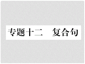 中考英語特訓(xùn)復(fù)習 第2編 語法專題突破篇 專題12 復(fù)合句課件