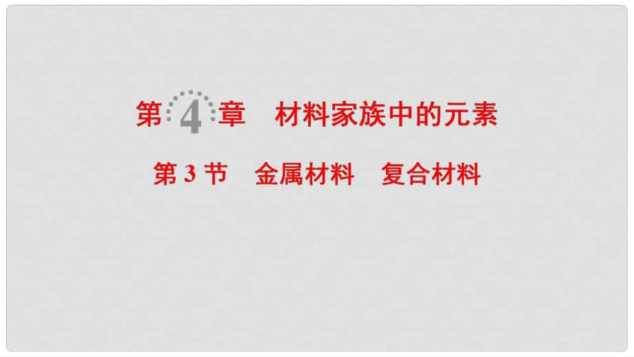 高考化學(xué)一輪復(fù)習(xí) 第4章 材料家族中的元素 第3節(jié) 金屬材料 復(fù)合材料課件 魯科版_第1頁(yè)