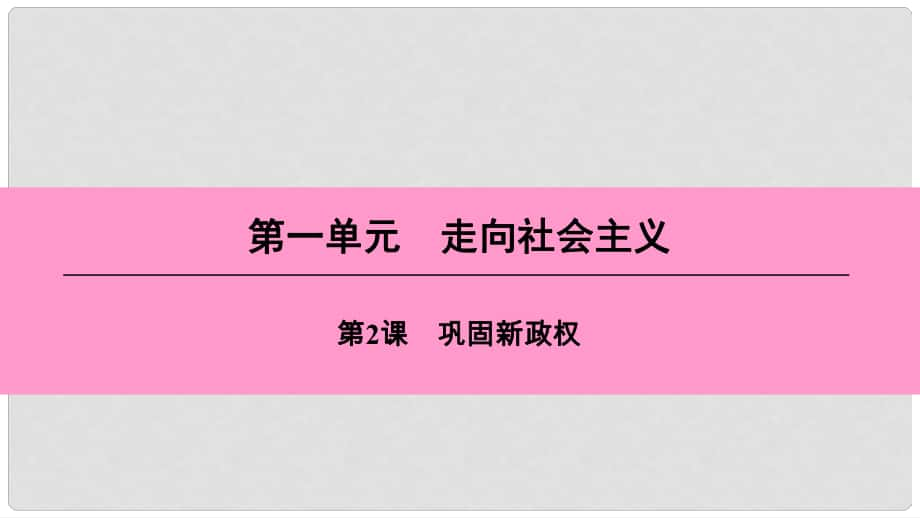 八年級歷史下冊 第一單元 走向社會主義 第2課 鞏固新政權課件 北師大版_第1頁