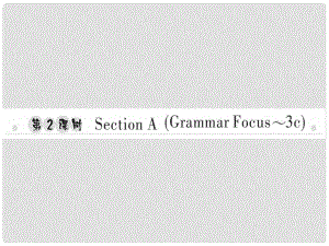 八年級(jí)英語上冊(cè) Unit 1 Where did you go on vacation（第2課時(shí)）Section A（Grammar Focus3c）習(xí)題課件 （新版）人教新目標(biāo)版