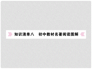 中考語文二輪復習 專題突破講讀 第1部分 語言積累與運用 知識清單八 初中教材名著閱讀圖解課件