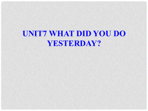 六年級(jí)英語(yǔ)上冊(cè) Unit 7 What did you do yesterday課件1 廣州版