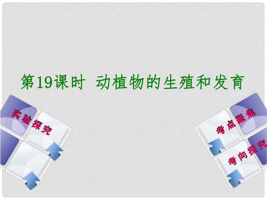 中考生物復(fù)習(xí)方案 主題七 生物的生殖、發(fā)育和遺傳、變異 第19課時 動植物的生殖和發(fā)育課件_第1頁