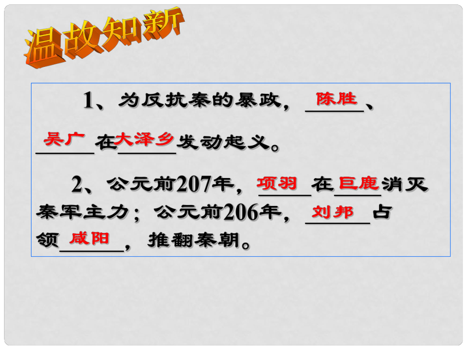 內(nèi)蒙古興安盟烏蘭浩特市七年級(jí)歷史上冊(cè) 第三單元 秦漢時(shí)期 統(tǒng)一多民族國(guó)家的建立和鞏固 第11課 西漢建立和“文景之治”課件 新人教版_第1頁(yè)