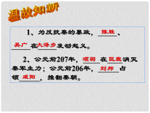 內(nèi)蒙古興安盟烏蘭浩特市七年級歷史上冊 第三單元 秦漢時期 統(tǒng)一多民族國家的建立和鞏固 第11課 西漢建立和“文景之治”課件 新人教版