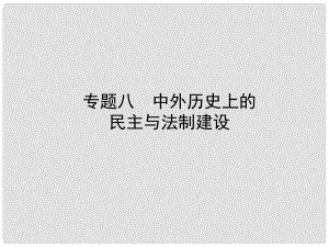 山東省棗莊市中考?xì)v史復(fù)習(xí) 專題八 中外歷史上的民主與法制建設(shè)課件