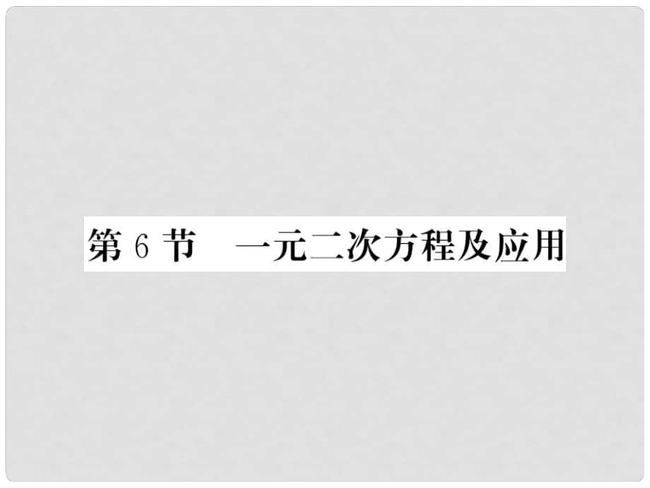 中考數(shù)學(xué)一輪復(fù)習(xí) 第2章 方程組與一元一次不等式組 第6節(jié)習(xí)題課件_第1頁