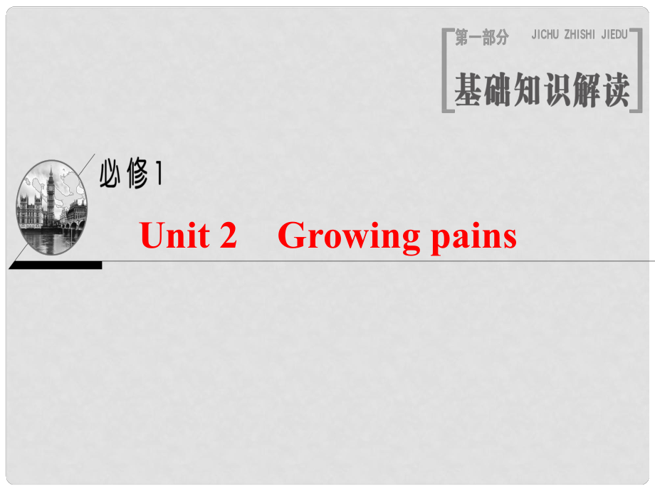 高三英語(yǔ)一輪復(fù)習(xí) Unit 2 Growing pains課件 牛津譯林版必修1_第1頁(yè)