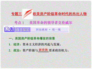 高中歷史 專(zhuān)題3 歐美資產(chǎn)階級(jí)革命時(shí)代的杰出人物課件 新人教版選修4