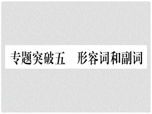 中考英語專題高分練 專題突破五 形容詞和副詞實用課件