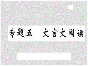 八年級語文上冊 專題五 文言文閱讀習(xí)題課件 新人教版