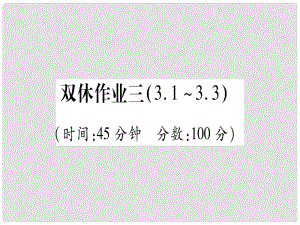 九年級(jí)化學(xué) 雙休作業(yè)（3）習(xí)題課件 （新版）粵教版