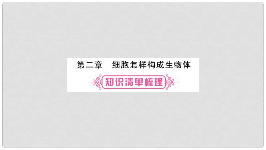 中考生物總復(fù)習(xí) 教材考點(diǎn)梳理 七上 第2單元 第2章 細(xì)胞怎樣構(gòu)成生物體課件 新人教版_第1頁