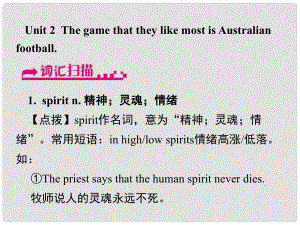 浙江省嘉興市秀洲區(qū)九年級(jí)英語(yǔ)上冊(cè) Module 10 Unit 2 The game that they like most is Australian football課件 （新版）外研版