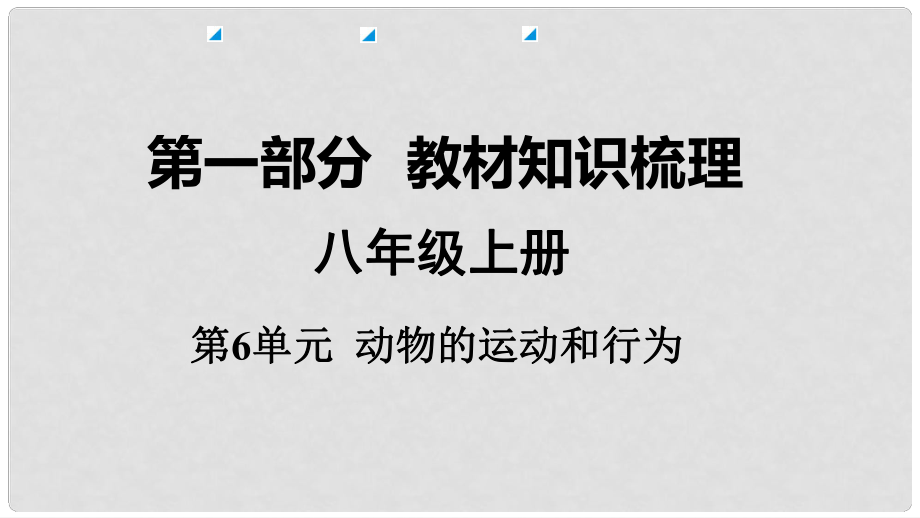 中考生物 八上 第6單元 動物的運動和行為復(fù)習(xí)課件_第1頁