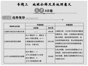 高考地理二輪復(fù)習(xí) 第2單元 地球的運(yùn)動(dòng) 專題3 地球公轉(zhuǎn)及其地理意義課件