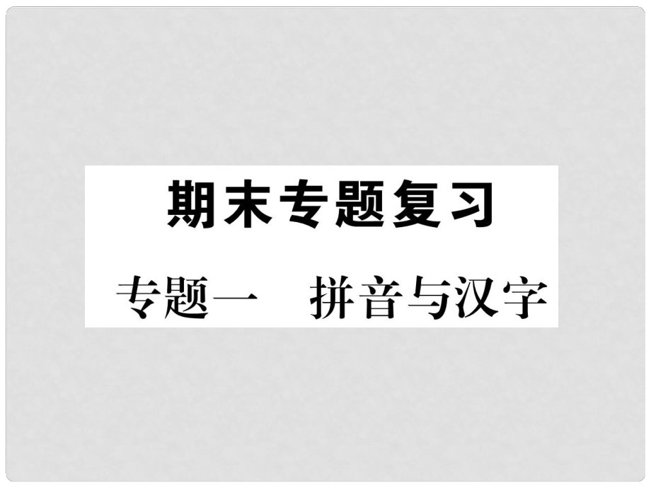 九年级语文上册 专题1 拼音与汉字 注音或写汉字习题课件 新人教版_第1页