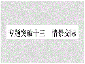 中考英語專題高分練 專題突破十三 情景交際實用課件