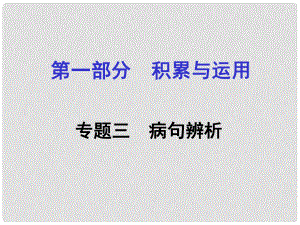 湖南省中考語(yǔ)文面對(duì)面 專題三 病句辨析復(fù)習(xí)課件