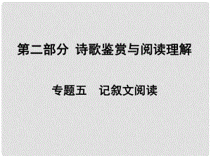 湖南省中考語文面對面 專題五 記敘文閱讀復(fù)習(xí)課件