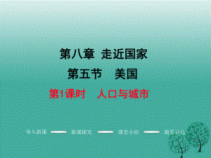 七年級地理下冊 第八章 第五節(jié) 美國第2課時 人口與城市課件 新版湘教版