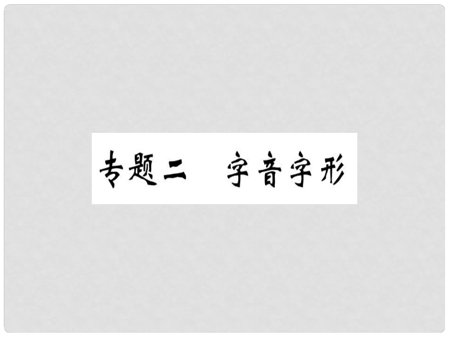 八年级语文上册 专题二 字音字形习题课件 新人教版_第1页