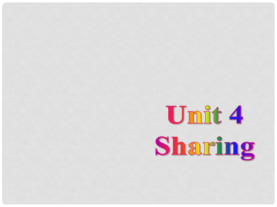 高中英语复习 Unit 4 Sharing课件 新人教版选修7_第1页