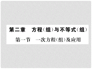 河北省中考數(shù)學(xué)總復(fù)習(xí) 第一編 教材知識(shí)梳理篇 第2章 方程（組）與不等式（組）第1節(jié) 一次方程（組）及應(yīng)用（精講）課件