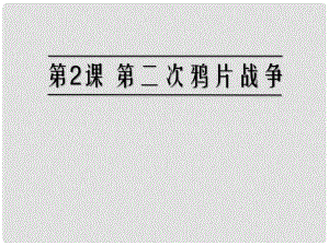 高中歷史 第一單元 天朝的危機(jī) 第2課《第二次鴉片戰(zhàn)爭(zhēng)》優(yōu)質(zhì)課件2 華東師大版第五冊(cè)