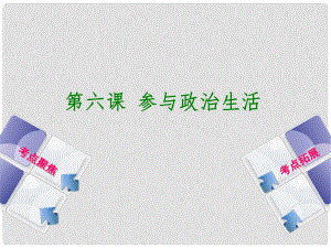 中考政治復習方案 第三部分 九全 第六課 參與政治生活課件