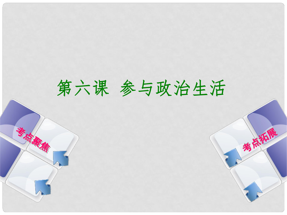 中考政治復(fù)習(xí)方案 第三部分 九全 第六課 參與政治生活課件_第1頁